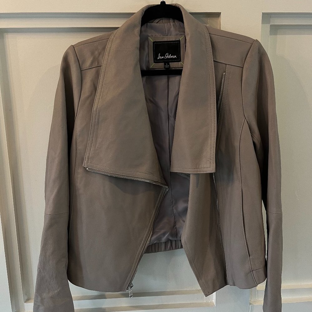 Sam Edelman | Drape Front Leather Bomber Jacket